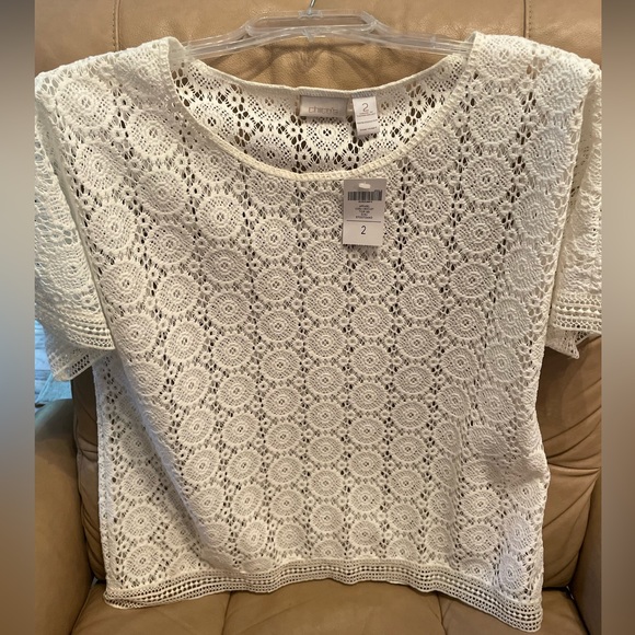 Chico's Tops - Chico’s Crochet Shirt. Size 2. NWT!